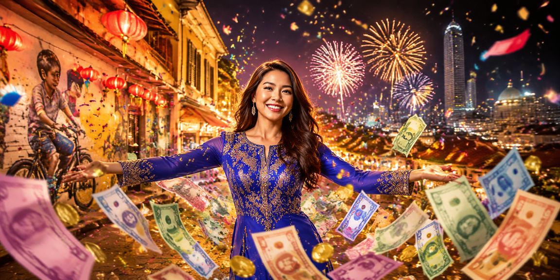 Promosi bonus cashback kasino dengan wanita berbaju kurung di Pulau Pinang