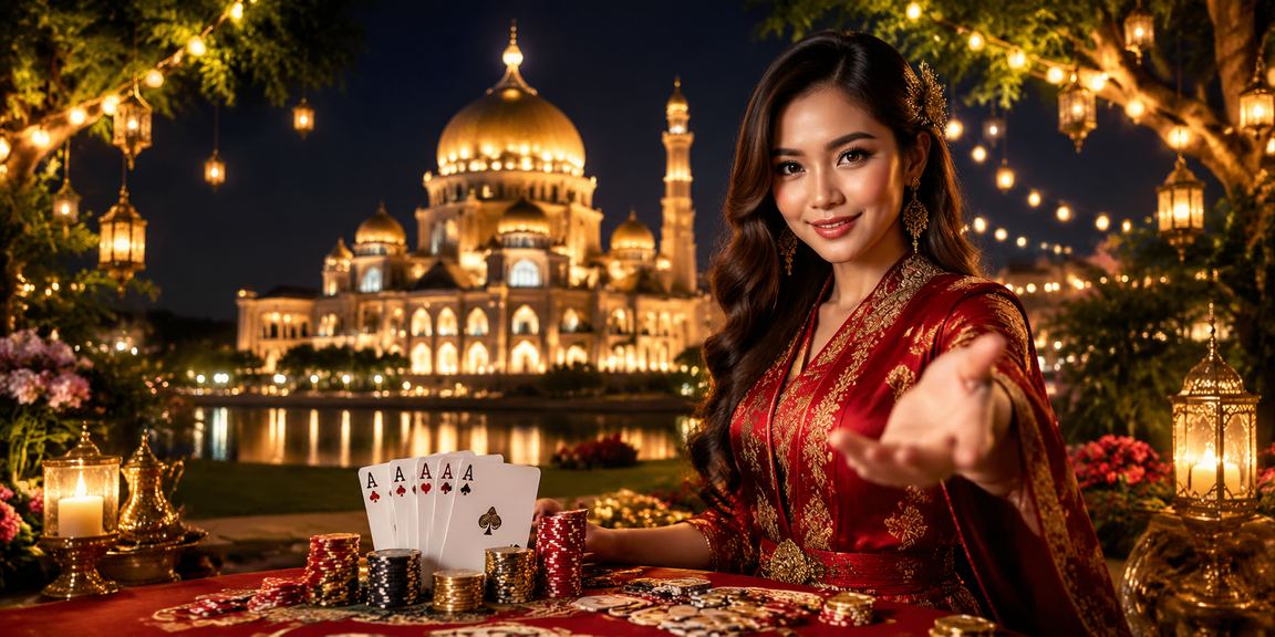 Suasana permainan poker langsung bergaya Melayu di Putrajaya